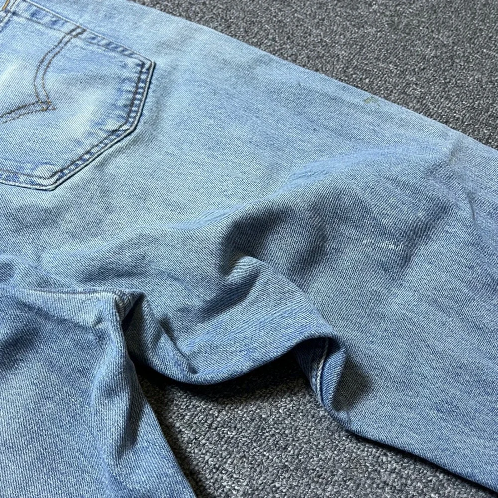 Vintage Levis 505 Jeans 40x32 Blue Distressed Thrashed Straight Leg Denim